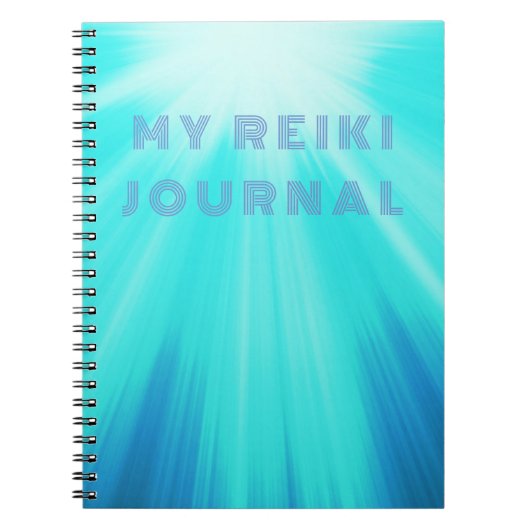 Mein Reiki-Journal mit Radiant Light Blue Notizblock (Vorderseite)
