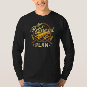 Mein Rente Plan Musikinstrument Mundorgel Ha T-Shirt