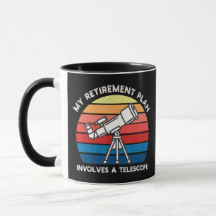 Mein Rentenplan beinhaltet ein Teleskop Tasse