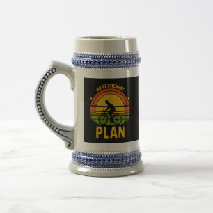 Mein Rentenplan Fahrrad-Enthusiast Bierglas