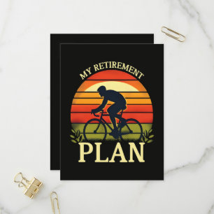 Mein Rentenplan-Fahrrad-Enthusiast Einladungspostkarte