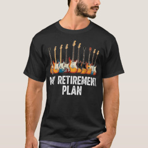 Mein Rentenplan Gitarrenmusik-Player Gitarrist T-Shirt