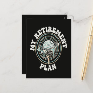 Mein Rentenplan Golf-Rentner Golfer Feiertagspostkarte