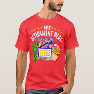Mein Rentenplan Jackpot Lotto Gambling Lotterie T-Shirt