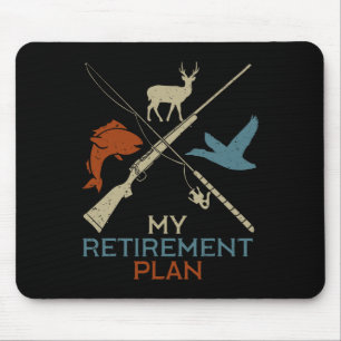 Mein Rentenplan Jagd Angeln Jäger Großvater Mousepad