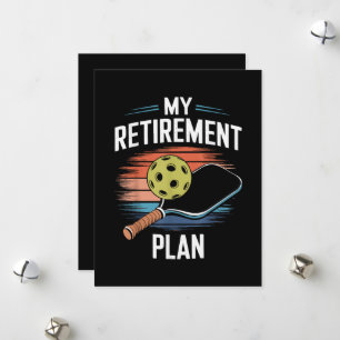 Mein Rentenplan Pickleball-Spieler Feiertagskarte