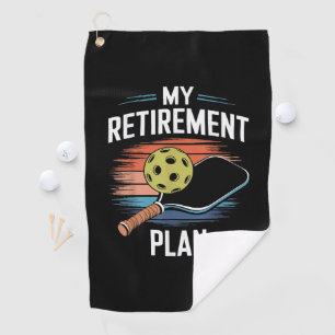 Mein Rentenplan-Pickleball-Spieler Golfhandtuch