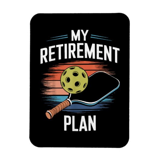 Mein Rentenplan Pickleball-Spieler Magnet (Vertikal)