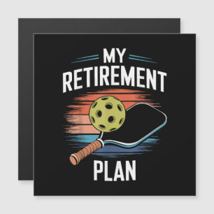 Mein Rentenplan Pickleball-Spieler Magnetkarte