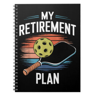 Mein Rentenplan Pickleball-Spieler Notizblock