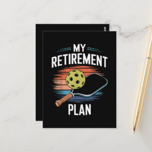Mein Rentenplan-Pickleball-Spieler Postkarte