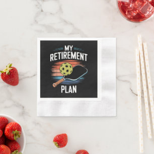 Mein Rentenplan Pickleball-Spieler Serviette