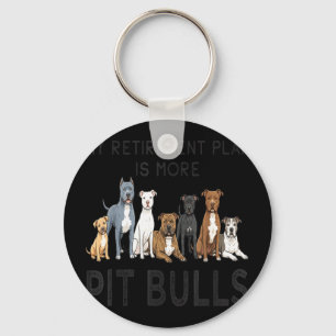 Mein Rentenplan sind mehr Pitbulls lustiges Design Schlüsselanhänger