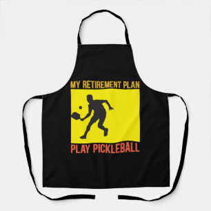 Mein Rentenplan spielt Pickleball Dink Kitchen Schürze