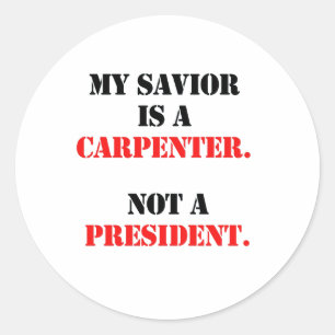 Mein Retter ist Zimmermann Runder Aufkleber