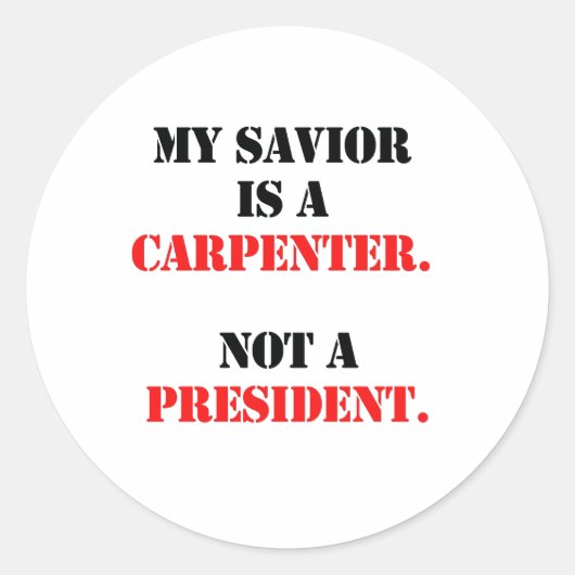 Mein Retter ist Zimmermann Runder Aufkleber (Vorderseite)