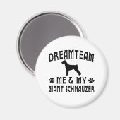 Mein Riesenschnauzer-Hund Magnet (Vorderseite/Rückseite)