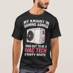 Mein Ritter in funkelndem lustigem Hvac-Tech-Ehefr T-Shirt