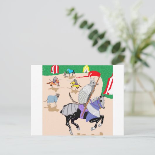 Mein Ritter in leuchtender Rüstung Postkarte (Stehend Vorderseite)