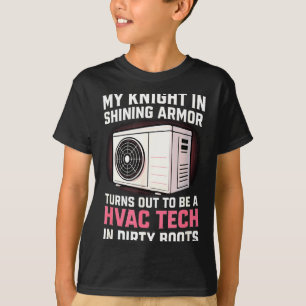 Mein Ritter in lustiger, glänzender Klimaanlagente T-Shirt