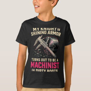Mein Ritter in Maschinist Ehefrau Freundin Lustige T-Shirt