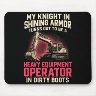 Mein Ritter in schimmerndem Schwermaschinenbediene Mousepad
