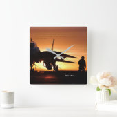 "Mein Rock" Psalm 144:1-2 Quadratische Wanduhr (Zuhause)