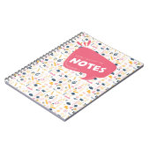 Mein rosa, blaues und gelbes Doodle-Notizbuch Notizblock (Linke Seite)