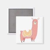 Mein rosa Llama Magnet (Vorderseite/Rückseite)