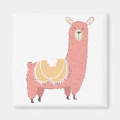 Mein rosa Llama Magnet (Vorne)