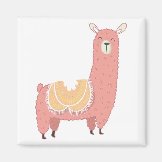 Mein rosa Llama Magnet (Vorne)
