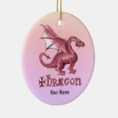Mein Roter Drache Keramik Ornament (Rechts)