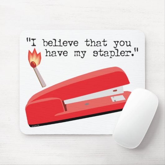 Mein roter Hefter Mousepad (Mit Mouse)