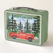 Mein roter Pick Up Truck Metal Lunchbox (Rückseite)