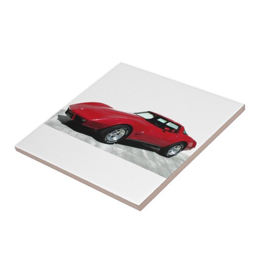 Mein Rotes Korvette von 1979 Fliese (Seite)