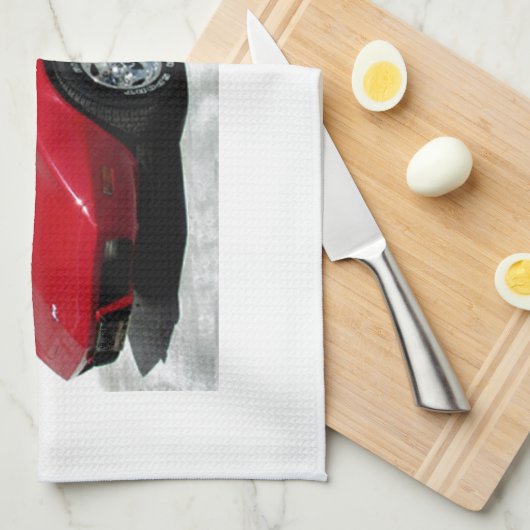 Mein Rotes Korvette von 1979 Geschirrtuch (Viertel Falte)