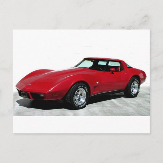 Mein Rotes Korvette von 1979 Postkarte (Vorderseite)