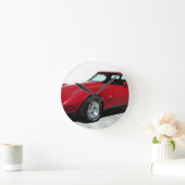 Mein Rotes Korvette von 1979 Runde Wanduhr (Zuhause)