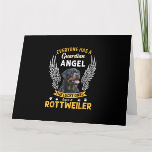 Mein Rottweiler ist ein Schutzengel-Geschenk für L Karte