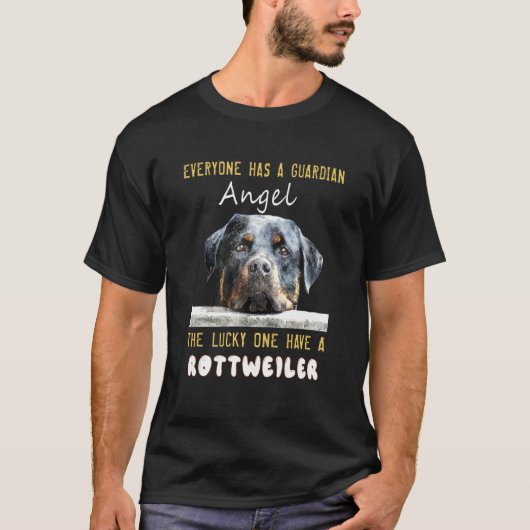 Mein Rottweiler ist ein Wächter-Engel T-Shirt (Vorderseite)