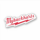 Mein Rücken schmerzt harte Hat-Arbeit Aufkleber (Vorderseite)