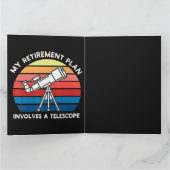 Mein Ruhestandsplan beinhaltet ein Teleskop Dankeskarte (Innenseite)