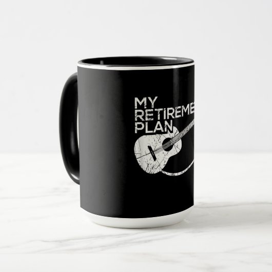 Mein Ruhestandsplan Gitarre Funny Musicians Tasse (Vorderseite Links)