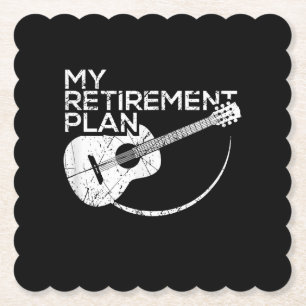 Mein Ruhestandsplan Gitarre Funny Musicians Untersetzer