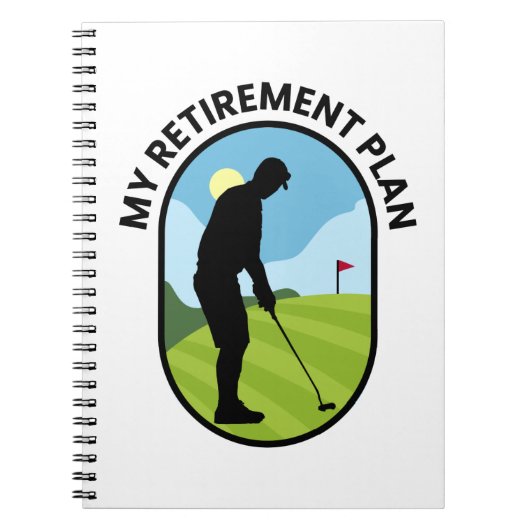 Mein Ruhestandsplan - Golf Golfspielen - Planung Notizblock (Vorderseite)