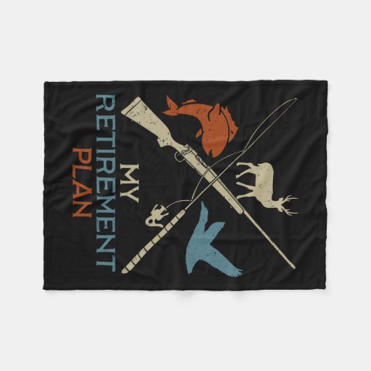 Mein Ruhestandsplan Jagd auf Jäger Grandfat Fleecedecke (Vorderseite (Horizontal))