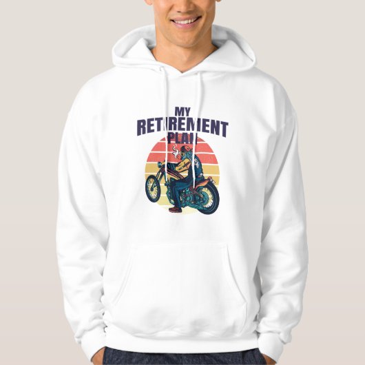 Mein Ruhestandsplan Motorrad Hoodie (Vorderseite)