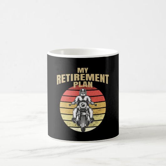 Mein Ruhestandsplan Motorrad Kaffeetasse (Mittel)