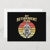 Mein Ruhestandsplan Motorrad Postkarte (Vorne/Hinten)