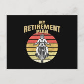 Mein Ruhestandsplan Motorrad Postkarte (Vorderseite)